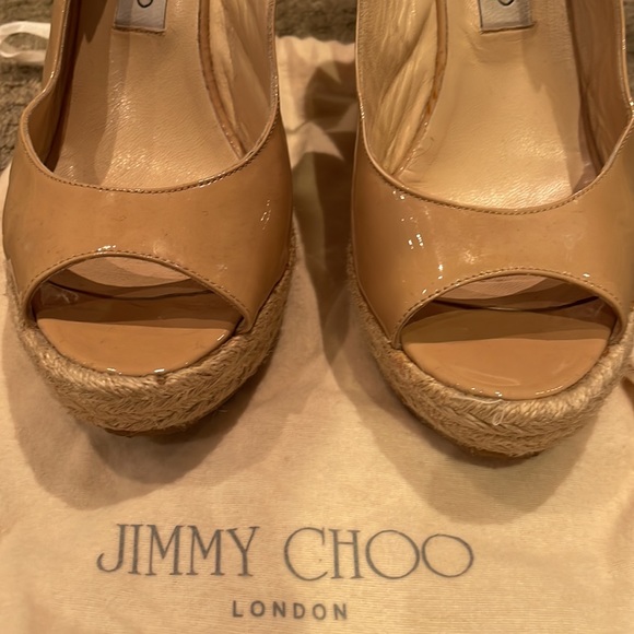 Jimmy Choo espadrilles. Nude colour. Patent leather size 39 1/2 - Picture 3 of 7